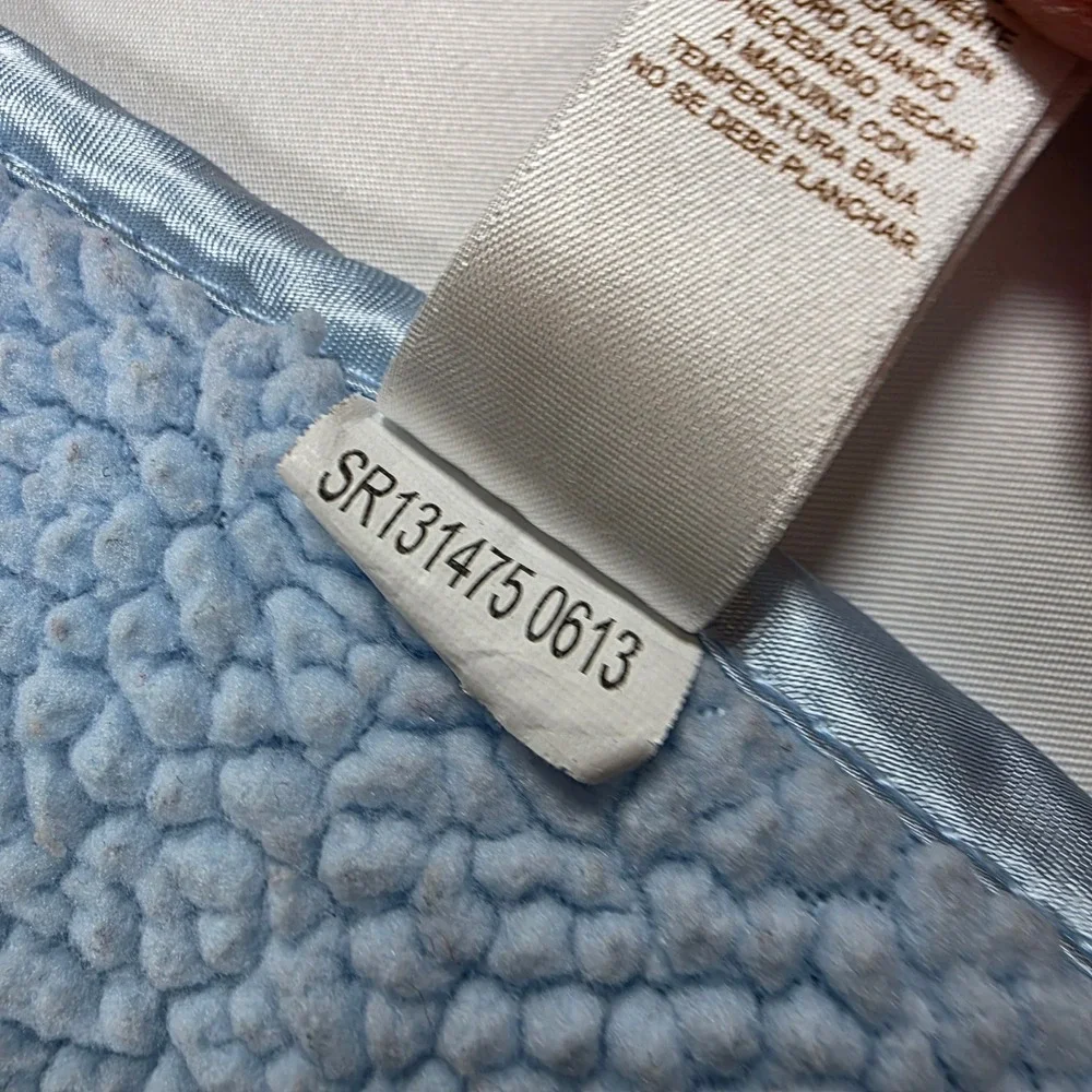 HTF Child of Mine by Carters Blue Star Sherpa Baby Blanket Satin Trim 34x28